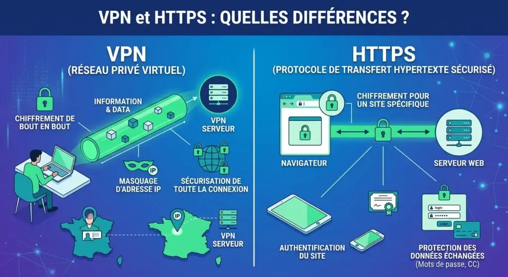 différence HTTPS et VPN