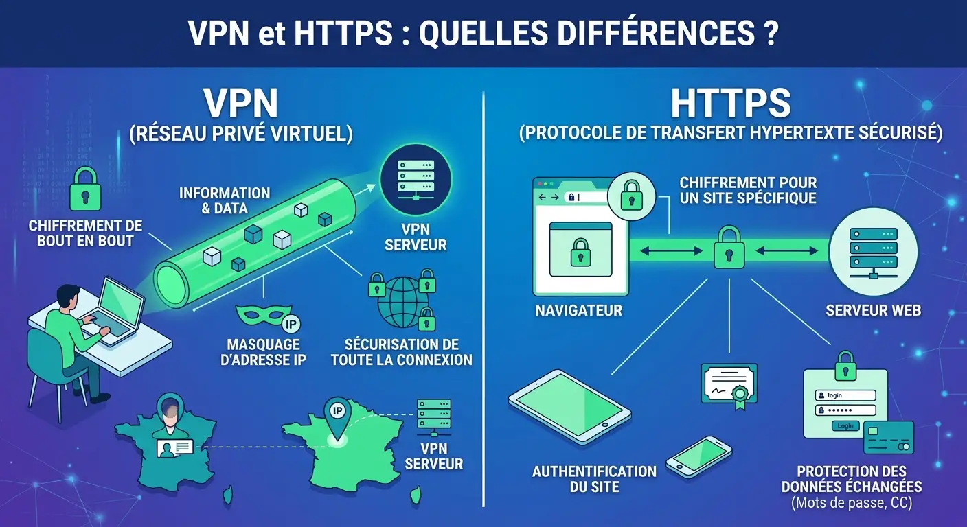 différence HTTPS et VPN
