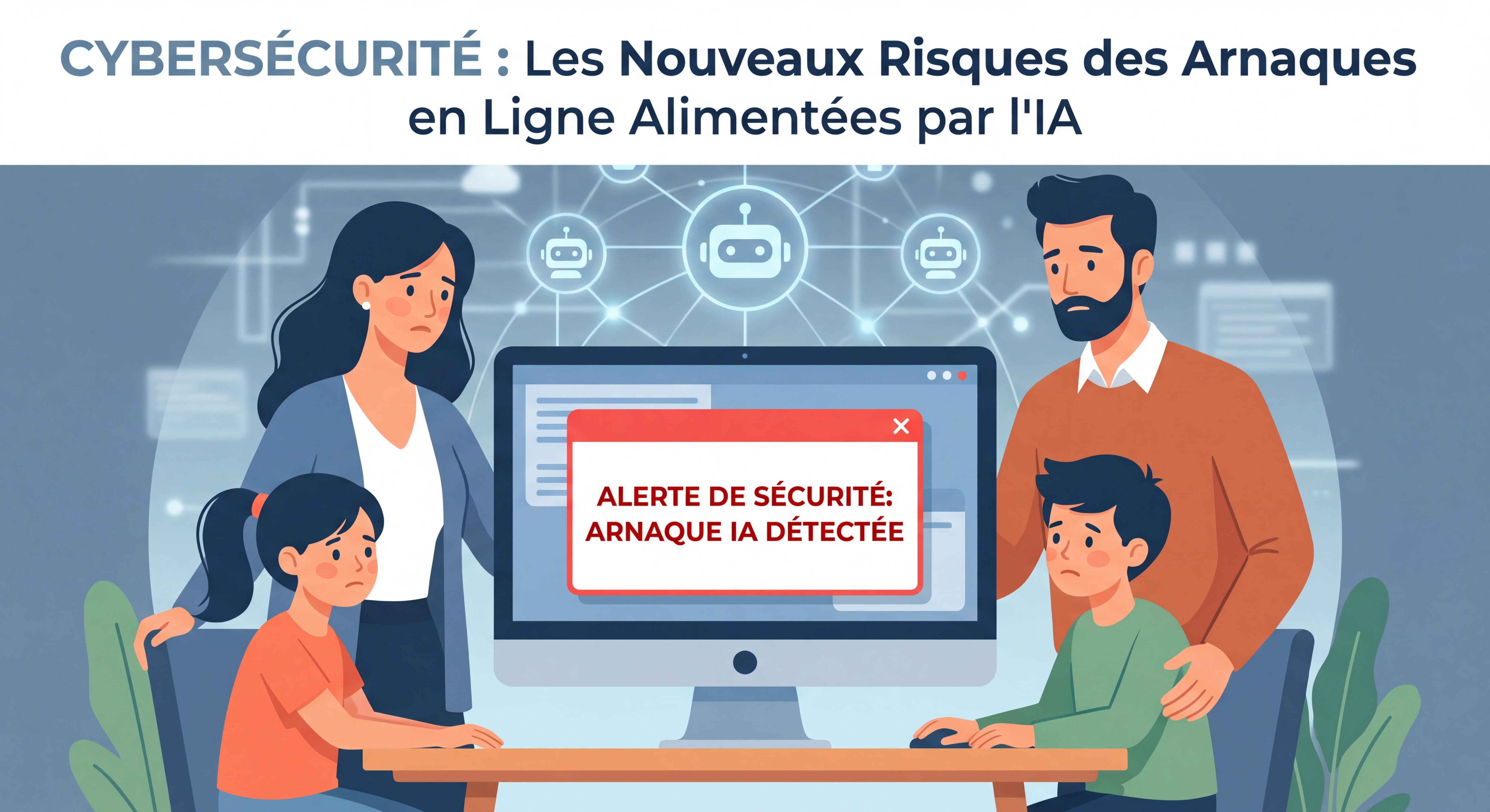 Illustration d’un bouclier numérique protégeant un ordinateur portable, un smartphone et une tablette sur fond bleu sécurisé — antivirus tout-en-un Avast
![